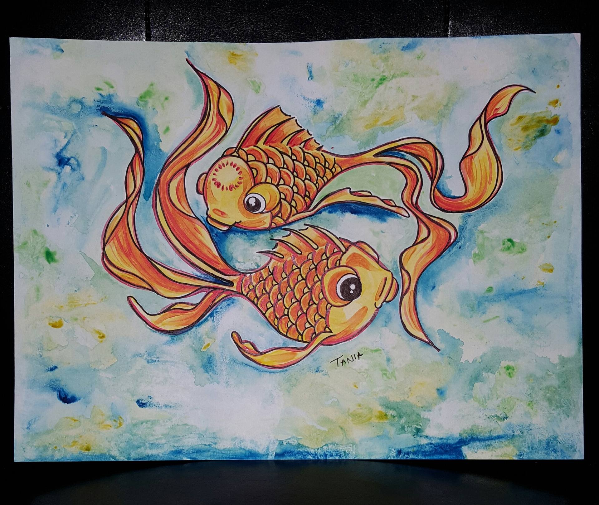 1920x1620 Saatchi Art Pisces Painting By Tania Dean - Pisces Painting