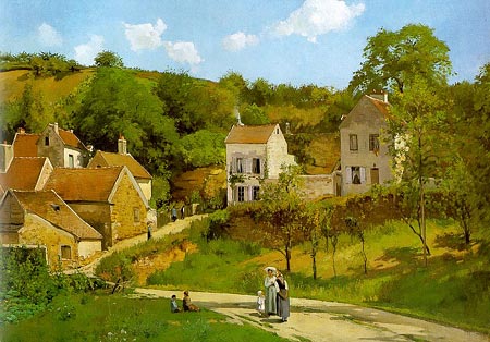 450x314 Camille Pissarro Lines And Colors - Pissarro Painting