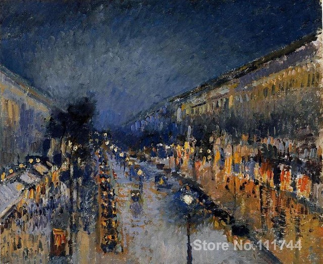 640x522 Copy Paintings Of Famous Artist The Boulevard Montmartre - Pissarro Painting