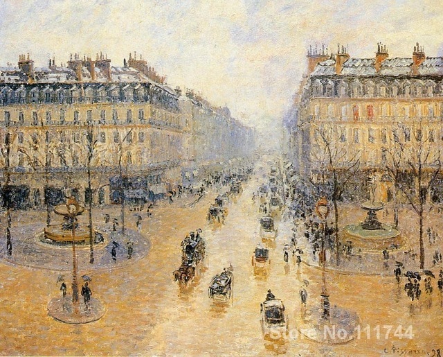 640x515 Famous Camille Pissarro Paintings Avenue De L Opera Snow Effect - Pissarro Painting