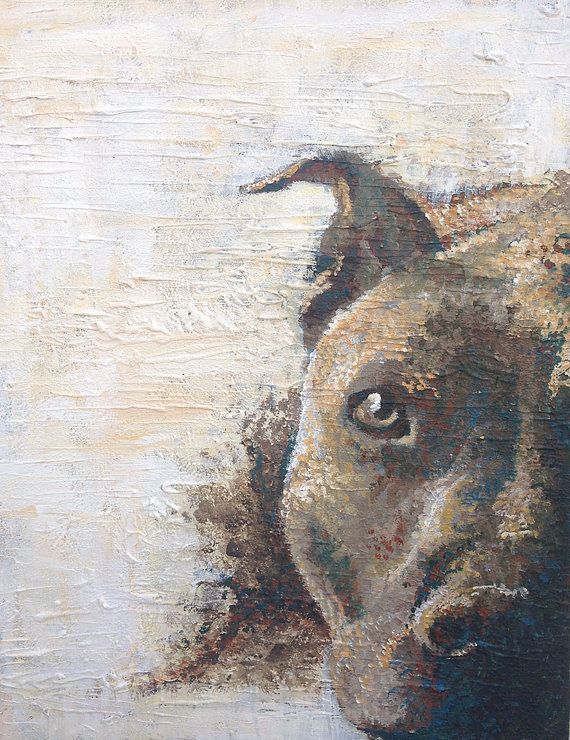 570x740 Pitbull Painting, Pitbull Artist, Pitbull Rescue, Pitbull Dog Art - Pitbull Painting