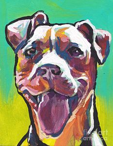 Pitbull Painting at PaintingValley.com | Explore collection of Pitbull ...