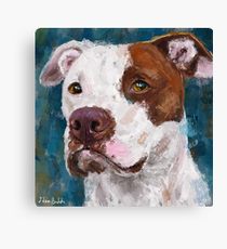 210x230 Pitbull Painting Amp Mixed Media Canvas Prints Redbubble - Pitbull Painting