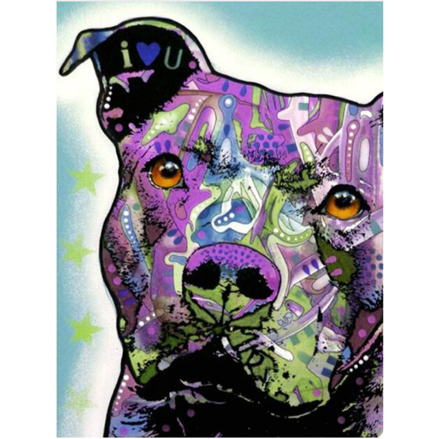 640x640 Diamond Embroidery American Bully Pitbull 5d Diy Diamond Painting - Pitbull Painting