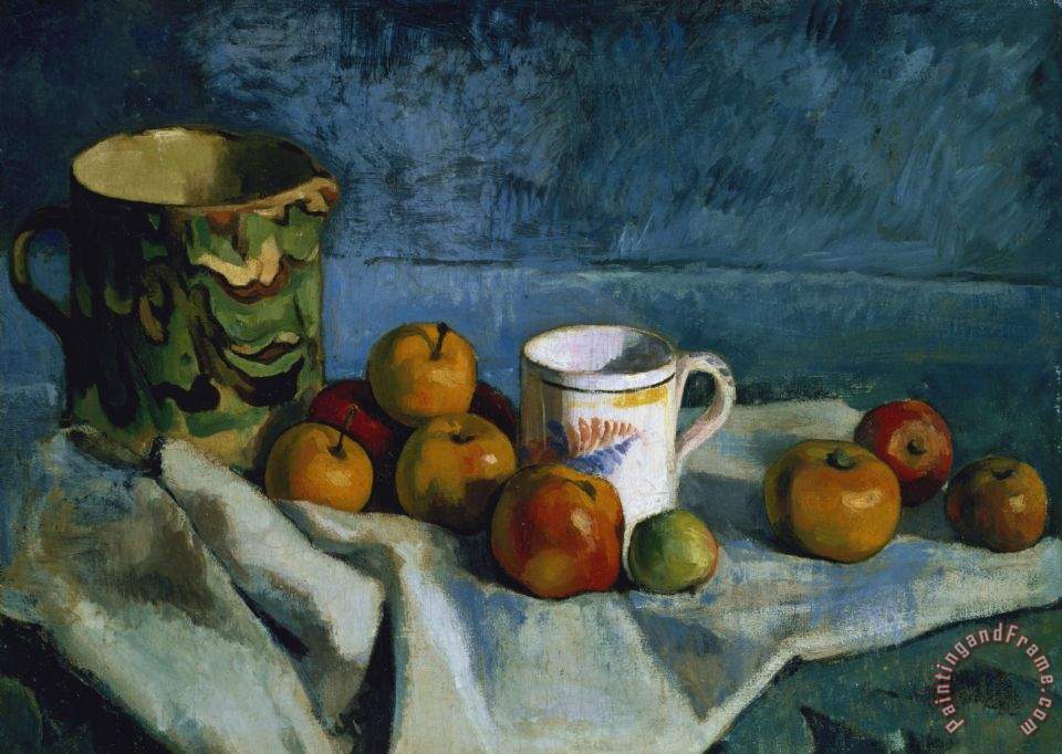 960x682 Paul Cezanne Still Life With Apples Cup And Pitcher Painting - Pitcher Painting