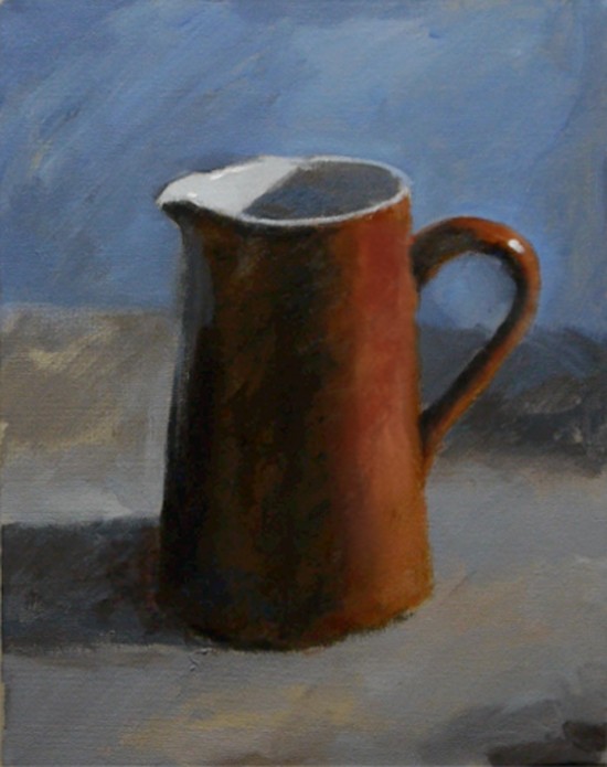 550x695 Acrylic Painting Exercise One Milk Jug Beginner's School - Pitcher Painting