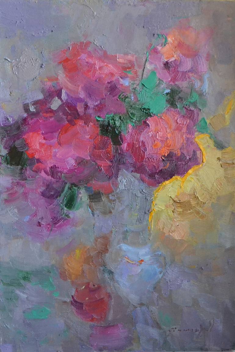 770x1152 Saatchi Art Peonies And A Pitcher Painting By Shandor Alexander - Pitcher Painting