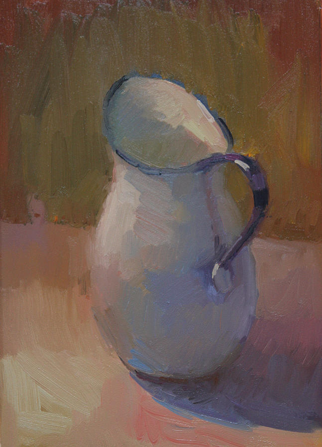 647x900 White Pitcher Painting By Kathryn Townsend - Pitcher Painting