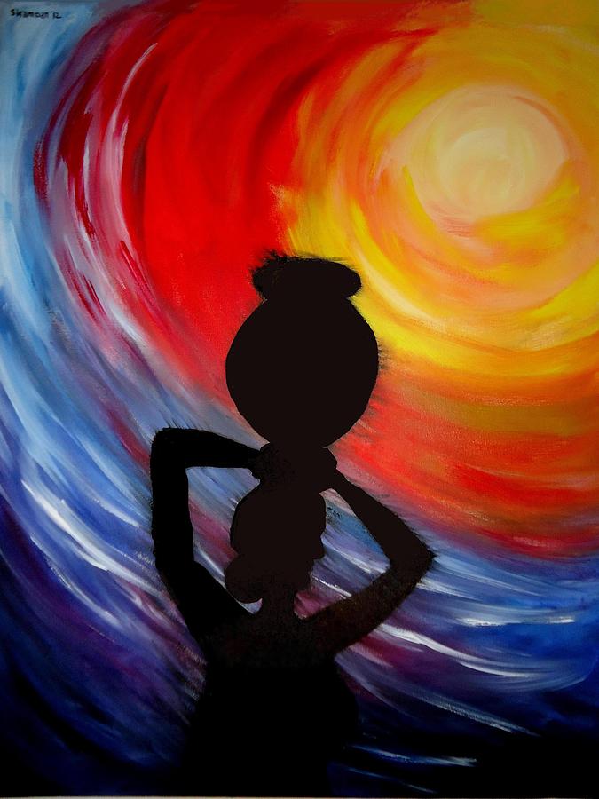 675x900 Woman With Pitcher Painting By Shakhenabat Kasana - Pitcher Painting