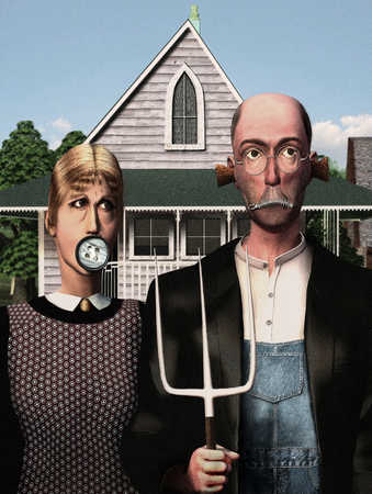 339x450 Stock Illustration - Pitchfork Painting