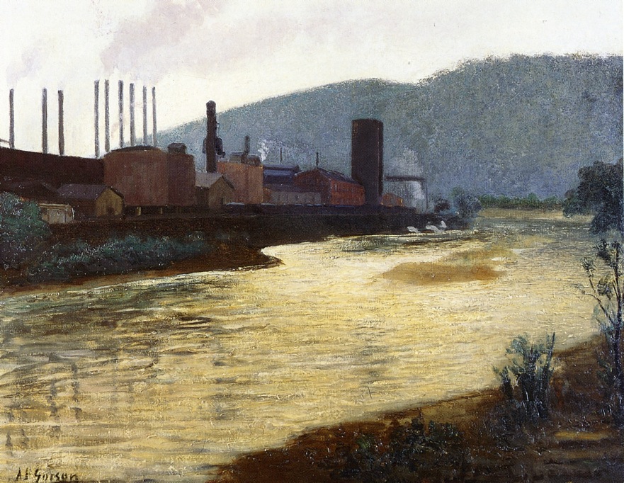 881x682 Monongahela River Pittsburgh Jones And Laughlin Steel Plant - Pittsburgh Painting