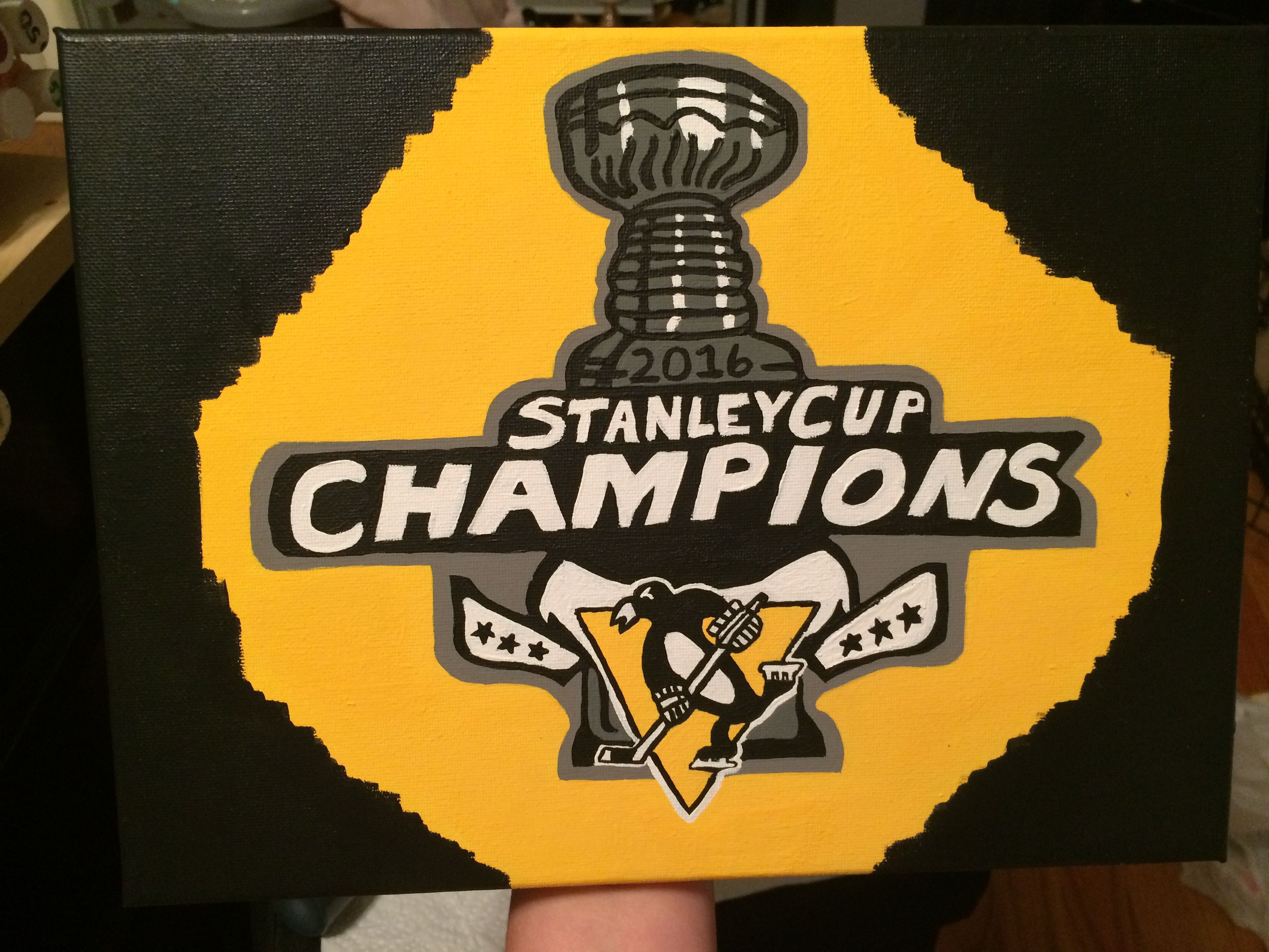 3264x2448 Pittsburgh Penguins Stanley Cup Champions Canvas Painting Crafts - Pittsburgh Penguins Painting