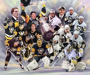 300x250 Pittsburgh Penguins Giclee Print On Canvas Poster Painting No - Pittsburgh Penguins Painting