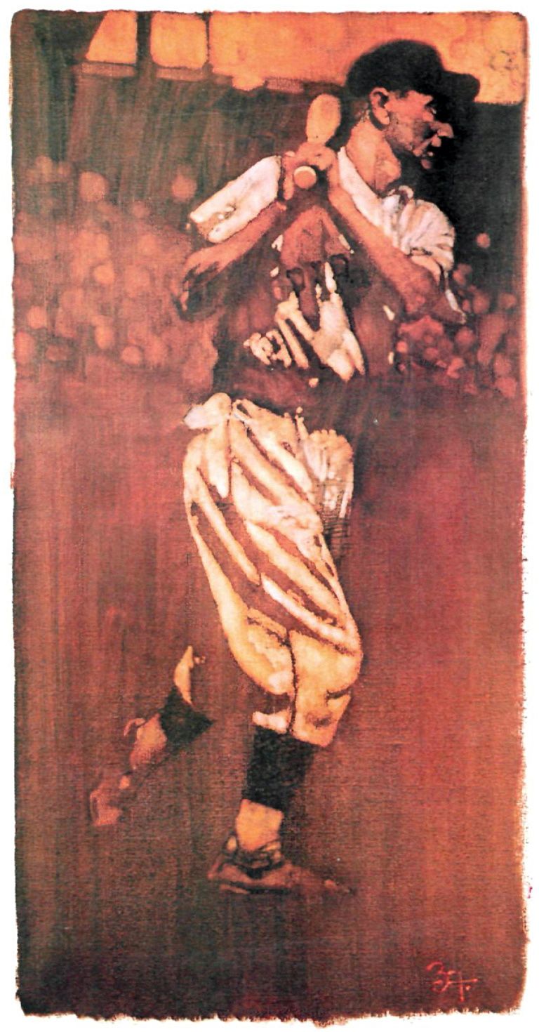 768x1470 Paul Waner, Of Pittsburgh Pirates. Painting By Bernie Fuchs, 1979 - Pittsburgh Pirates Painting