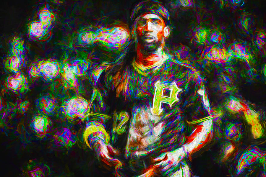 900x600 Pittsburgh Pirates Andrew Mccutchen Painted Photograph By David - Pittsburgh Pirates Painting