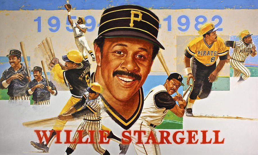 900x542 Willie Stargell Painting By Cliff Spohn - Pittsburgh Pirates Painting