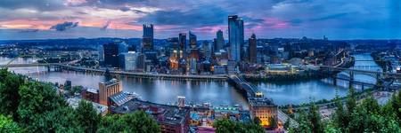 450x150 Stunning Downtown Pittsburgh Skyline Artwork For Sale On Fine - Pittsburgh Skyline Painting