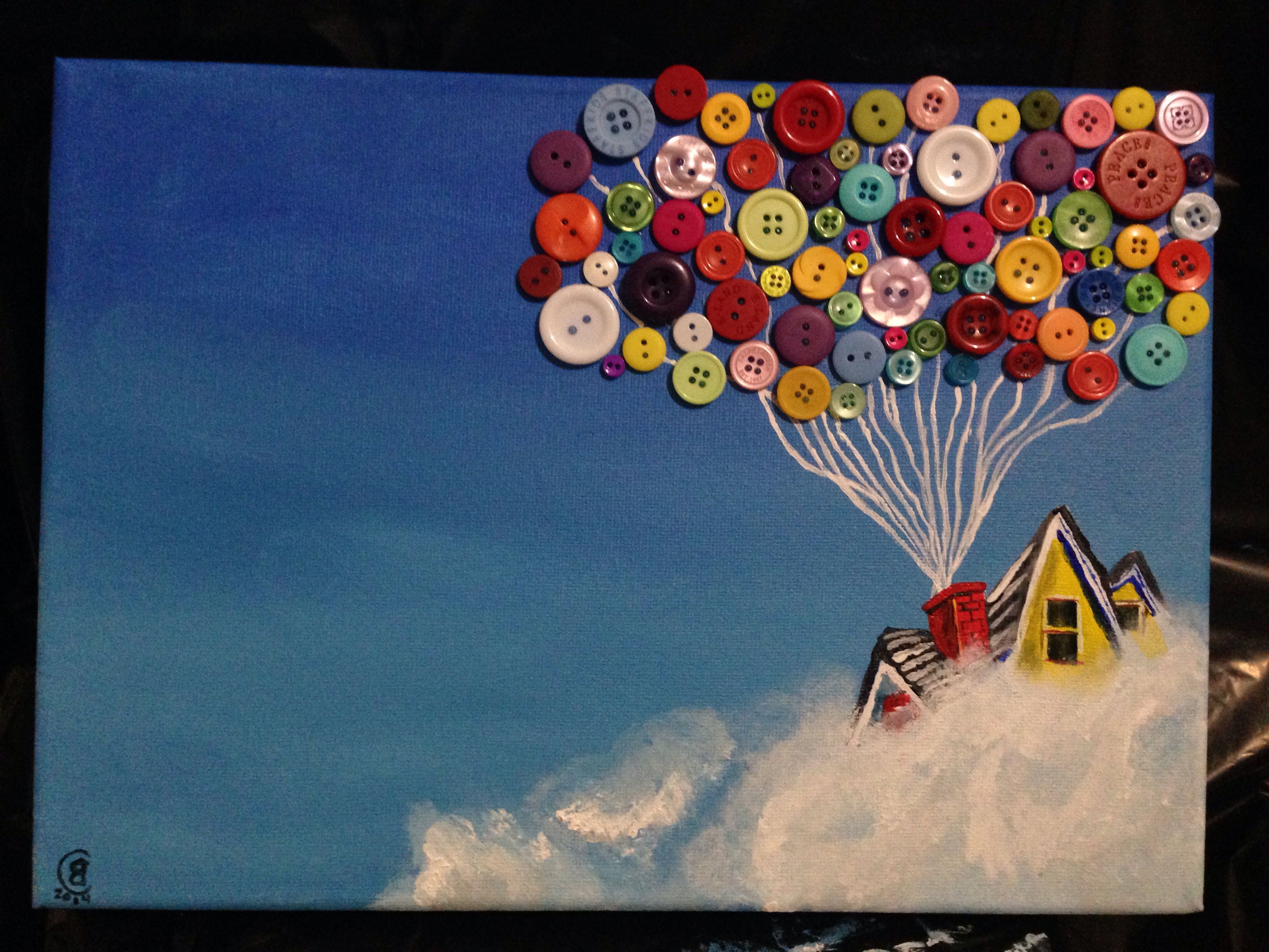 3264x2448 Painting By Carmen Barrientos Inspired By Pixar's Movie Up - Pixar Painting