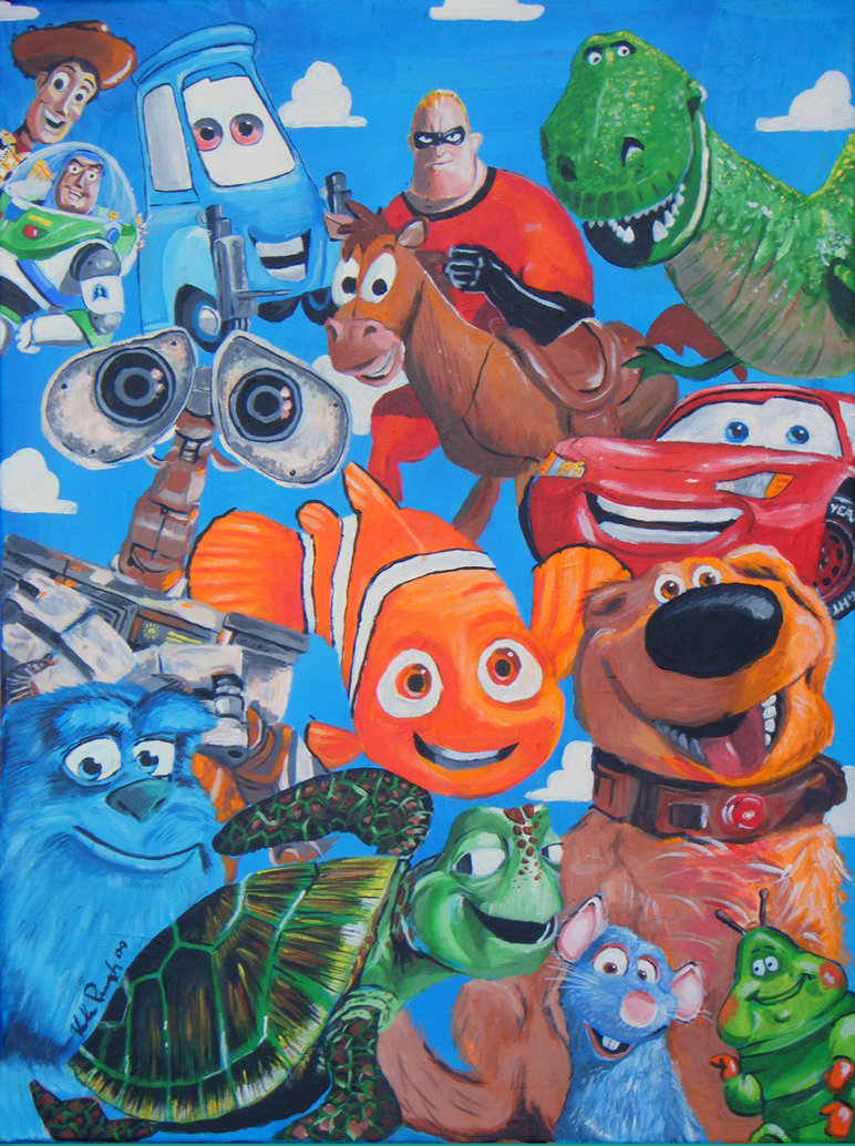 772x1034 Pixar Mural By Kirkparrish - Pixar Painting