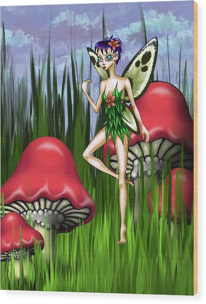 419x618 Mushroom Pixie Painting By Jenny Kirby - Pixie Painting