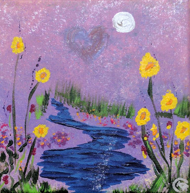 770x782 Saatchi Art Pixie Dusk Painting By Katy Tackes - Pixie Painting