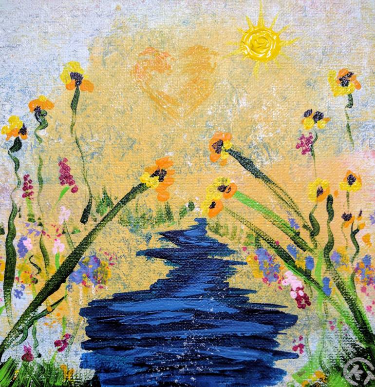 770x794 Saatchi Art Pixie Sunrise Painting By Katy Tackes - Pixie Painting