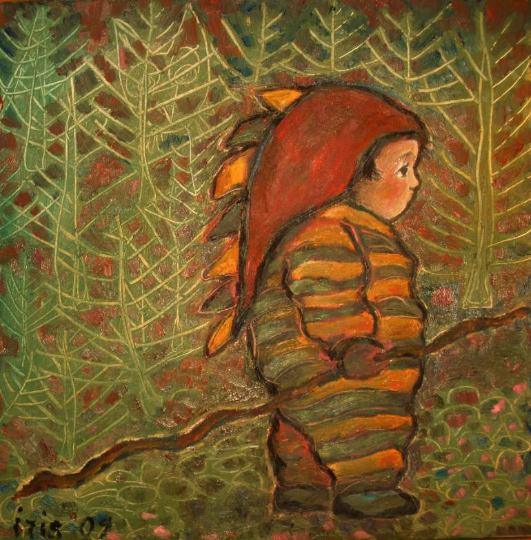 770x784 Saatchi Art Pixie Painting By Iris Lydia Frei - Pixie Painting