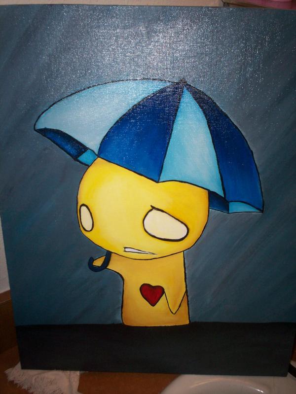 600x799 Cute Lil Emo Guy Painting By Pixie Cupcake - Pixie Painting