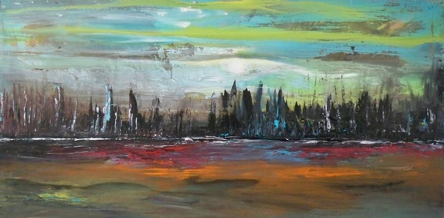 900x443 Wild Blue Yonder Painting By Maximo Pizarro - Pizarro Painting