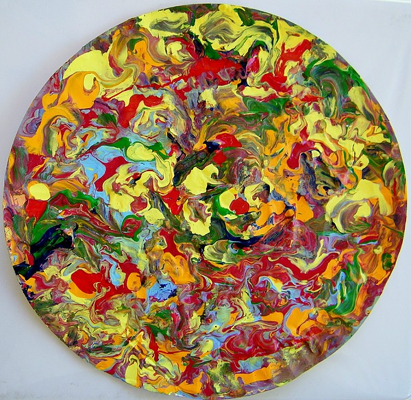 600x584 Pizza Palette Painting By Judith Redman - Pizza Painting