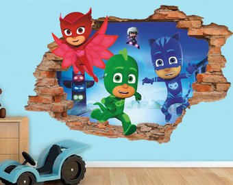 340x270 Pj Masks Wall Etsy - Pj Masks Painting