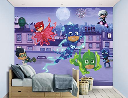 450x344 Walltastic Pj Masks Wallpaper Mural, Paper, Multi Colour, 52.5 X 7 - Pj Masks Painting