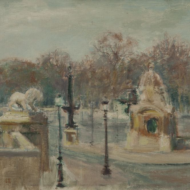 665x665 Jacques Vallery Radot. La Place De La Concorde, Painting - Place De La Concorde Painting