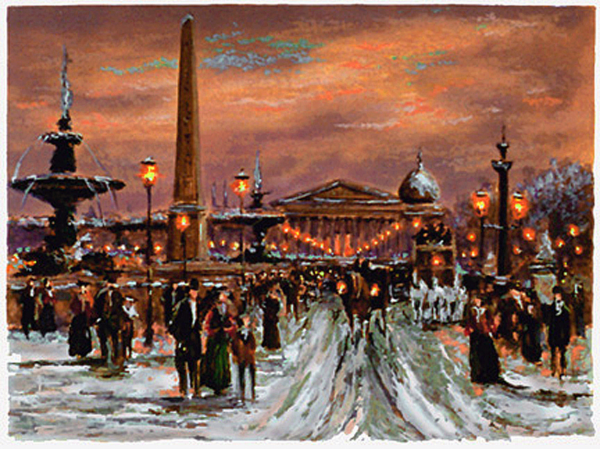 864x646 Place De La Concorde - Place De La Concorde Painting
