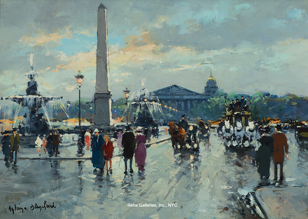 1056x750 Painting Of The Day (Available) Antoine Blanchard's De La - Place De La Concorde Painting