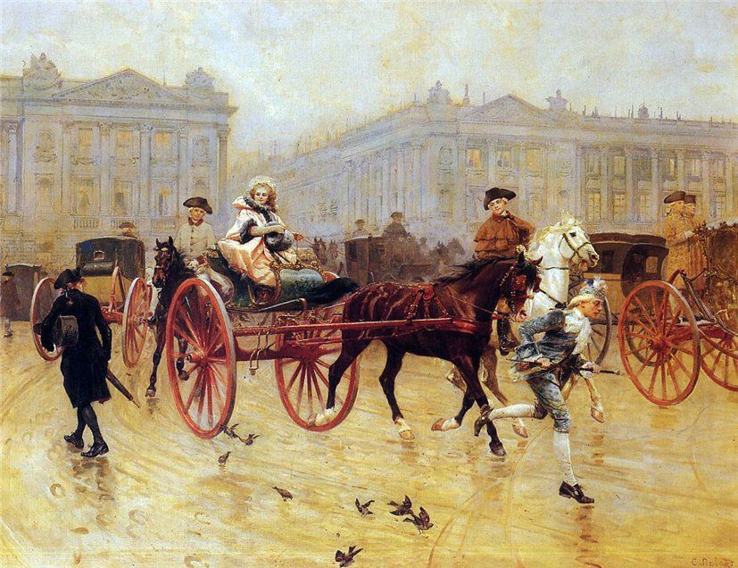 827x636 Place De La Concorde, Paris By Charles Delort (French 1841 - Place De La Concorde Painting