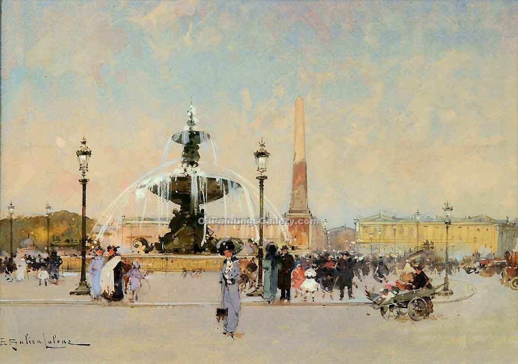 1066x750 Place De La Concorde 53 (Painting Id Ci 0753 Ka) - Place De La Concorde Painting
