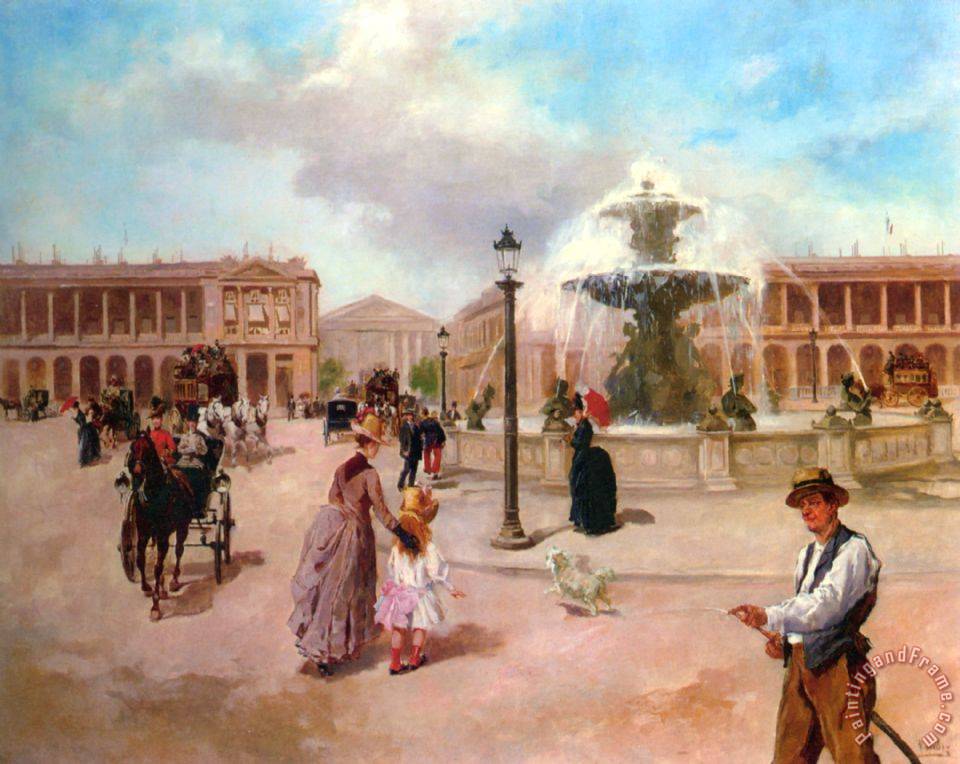 960x764 Vicente De Parades La Place De La Concorde Painting - Place De La Concorde Painting