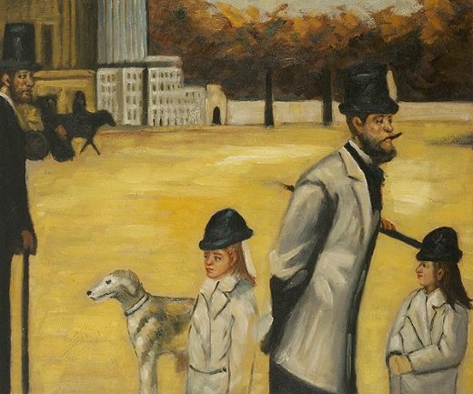520x433 Edgar Degas Place De La Concorde Painting - Place De La Concorde Painting