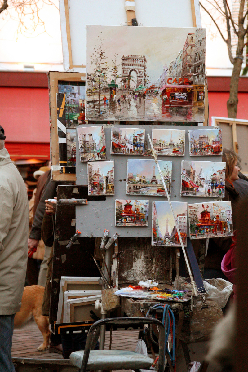800x1200 French La Vie - Place Du Tertre Painting