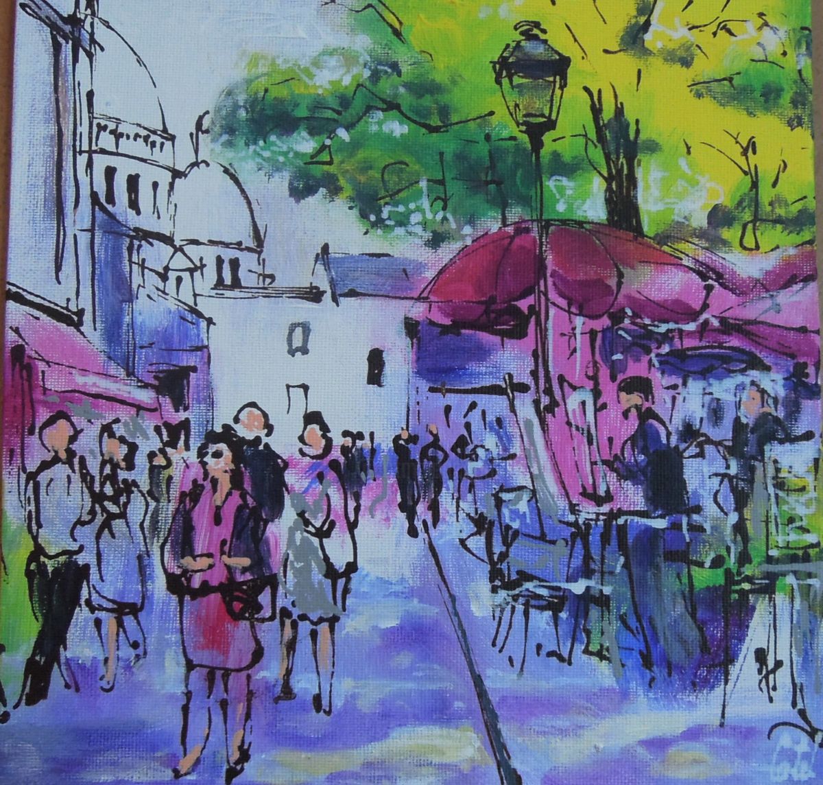 1200x1144 Paris, Place Du Tertre (Michel Castel) - Place Du Tertre Painting