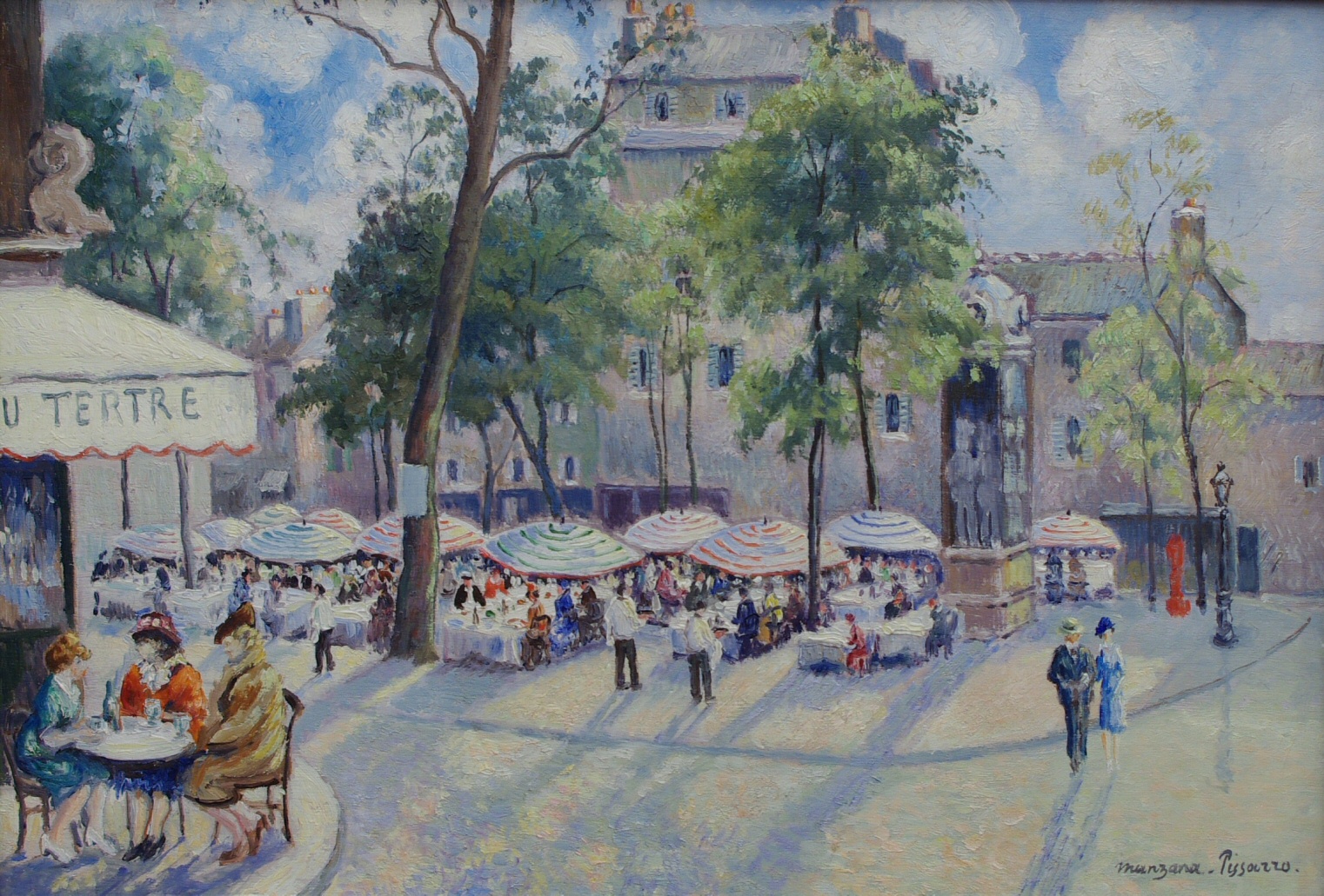1522x1031 Robert Morrissey Antiques Georges Manzana Pissarro (1871 1961 - Place Du Tertre Painting