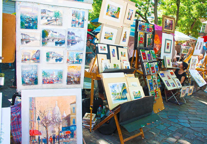 850x594 Art, Architecture And Tree Lined Avenues See Paris In A Day - Place Du Tertre Painting