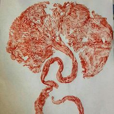 236x236 This Picture Was Made By Painting A Placenta And Stamping It - Placenta Painting