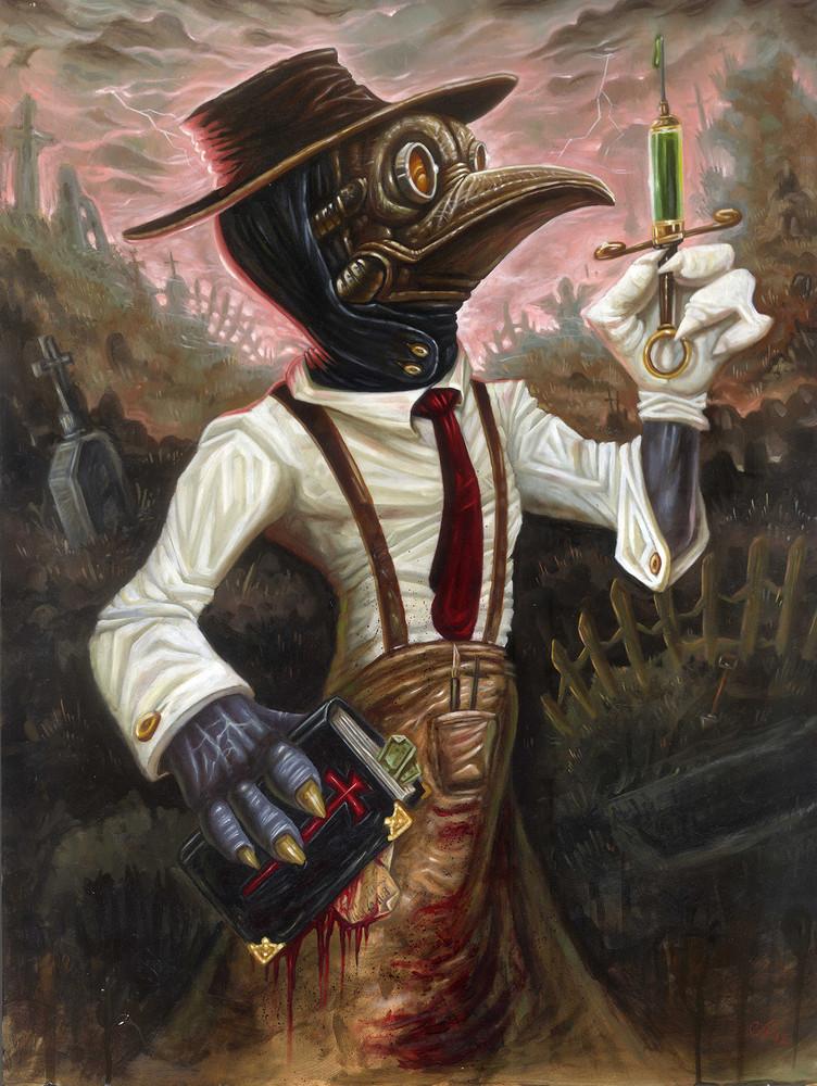 752x1000 Poster Plague Doctor By Christian Perez Hope Gallery - Plague Doctor Painting