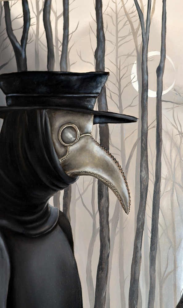 594x1000 The Plague Doctor Painting Plantiebee - Plague Doctor Painting