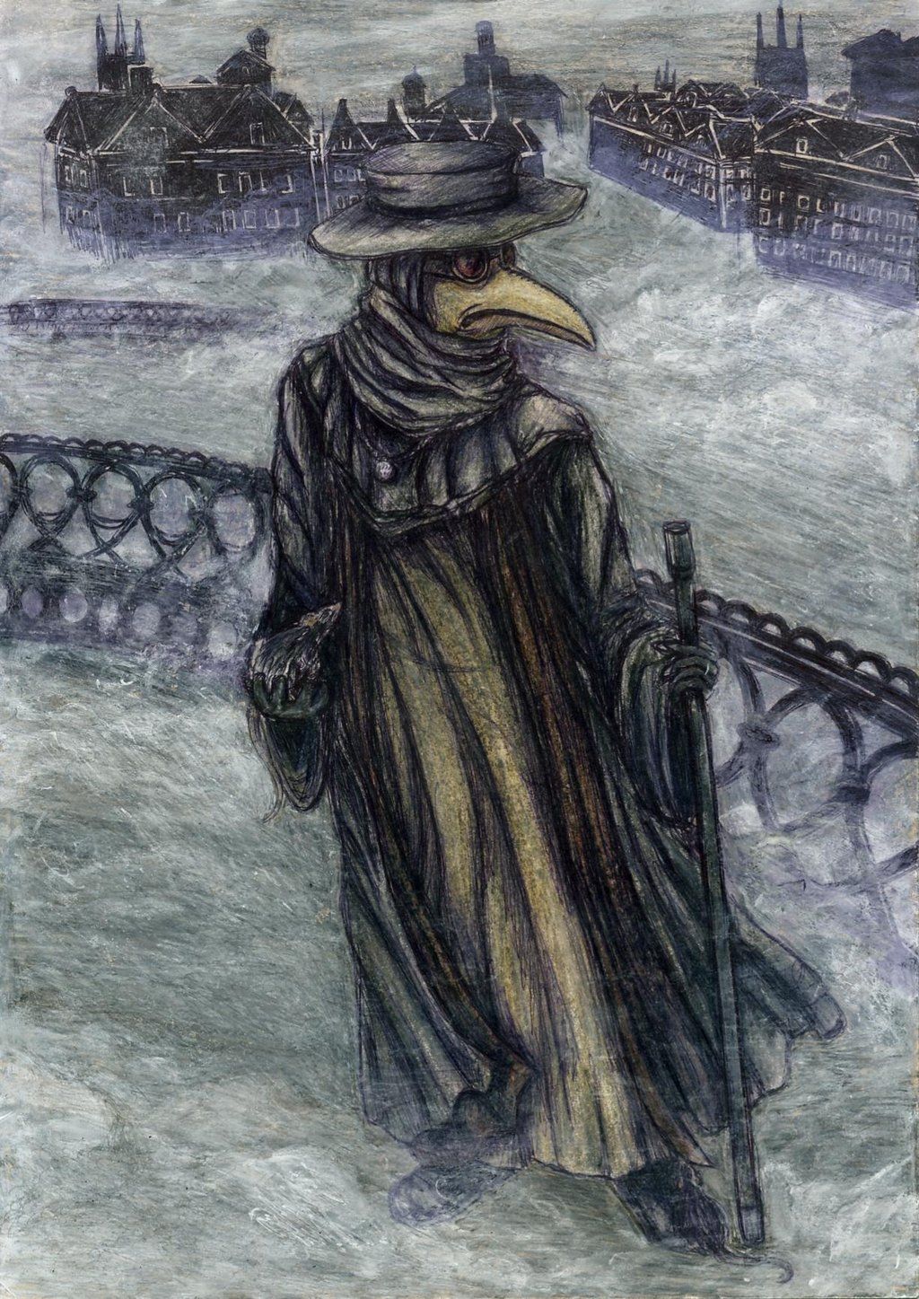 1024x1447 Plague Doctor By Sasha Anarhoi D5uot7y.jpg Research - Plague Doctor Painting
