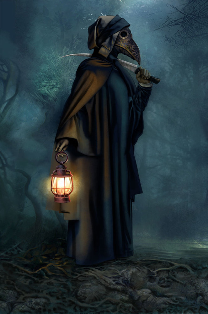 663x1000 Horror Art] Plague Doctor By Rotorblade - Plague Doctor Painting
