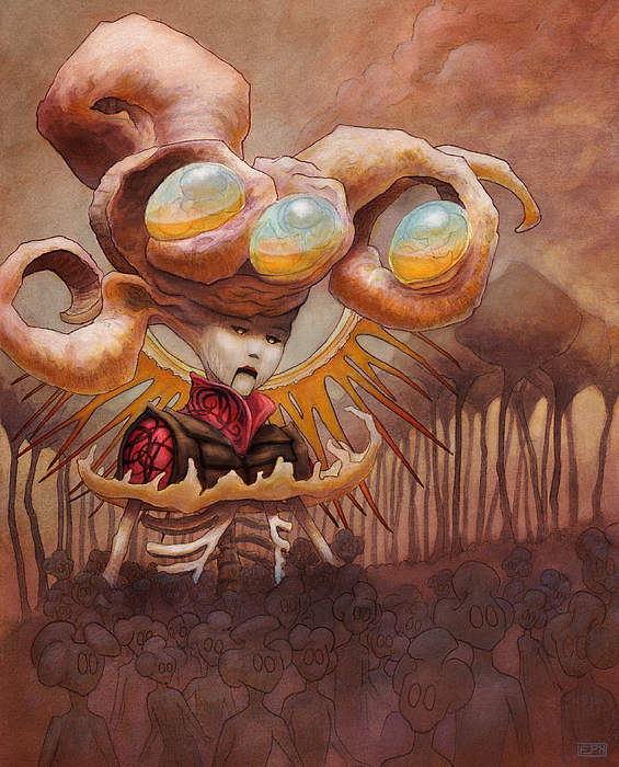 565x700 The Shepherd And The Plague Painting By Ethan Harris - Plague Painting