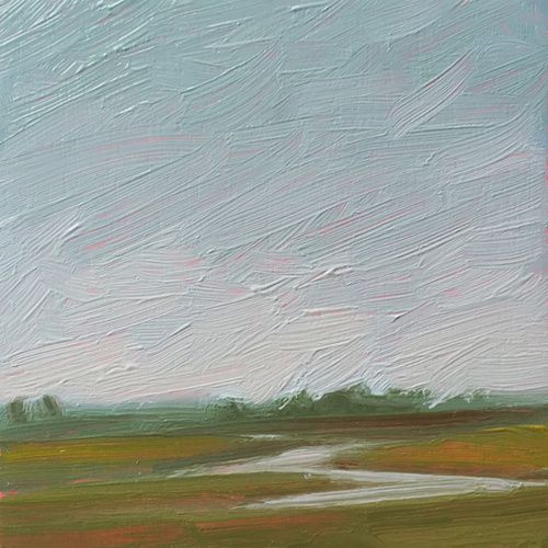 500x500 River By Jerry Moon Fine Art Oil Landscape Painting Autumn - Plain Painting